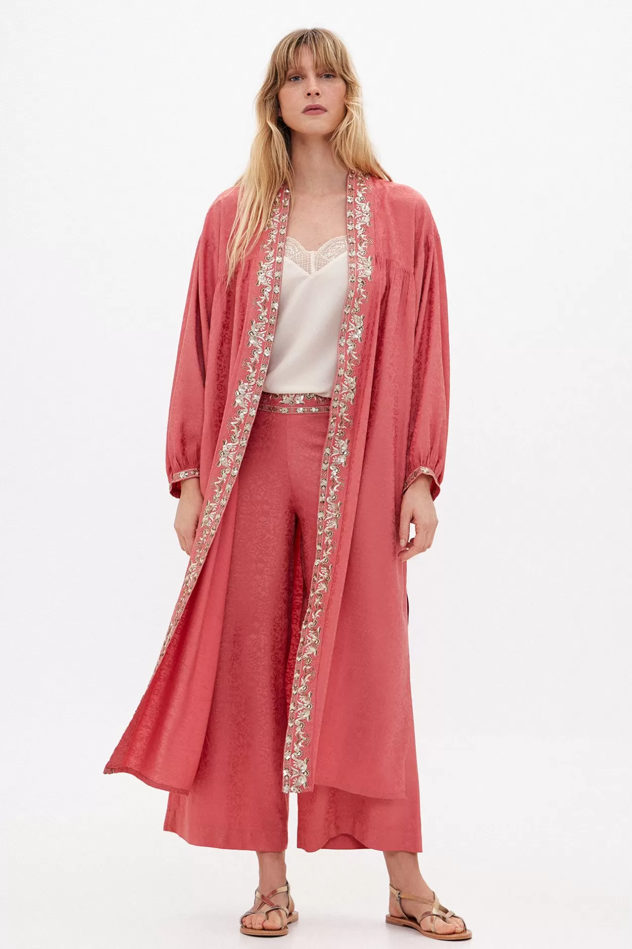 Mujer Hoss Intropia Cali. Kimono largo de jacquard